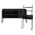 Set mobilier Storfjord cu birou și comodă TV, negru, 2 piese
