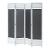 Paravan despărțitor Dorotea, 4 panouri, 160x170 cm, alb/gri închis