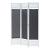 Paravan despărțitor pliabil Dorotea, 3 panouri, 120x170 cm, alb/gri închis
