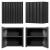 Dulap suspendat baie Skelbolu 30x30x19 cm, negru, front striat