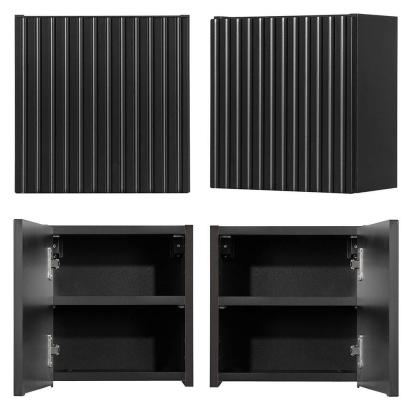 Dulap suspendat baie Skelbolu 30x30x19 cm, negru, front striat