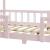 Pat copii Treviolo tip căsuță 140x200 cm roz/alb din lemn