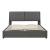 Pat tapițat Lunner 140x200 cm cu ladă de depozitare, gri închis