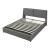 Pat tapițat Lunner 160x200 cm cu saltea și ladă, gri închis