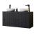 Dulap baie dublu cu 2 lavoare ceramice Skelbolu 120 cm, negru