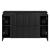 Masca lavoar suspendata Skelbolu 120 cm, neagra, cu front striat