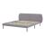 Pat tapițat Porvoo 160x200 cm gri cu somieră și tăblie confortabilă