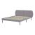 Pat tapițat Porvoo 140x200 cm gri cu somieră și tăblie confortabilă