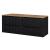 Dulap baie suspendat dublu Skelbolu 160 cm, negru stejar