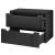 Dulap baie suspendat Skelbolu 80 cm negru cu 2 sertare