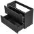 Dulap baie suspendat Skelbolu 80 cm negru cu 2 sertare