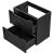 Dulap baie suspendat Skelbolu 60 cm, negru, cu 2 sertare