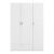 Dulap pentru haine Finning alb, 3 uși, 1 sertar, 176x120x52 cm