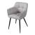 Set 4 scaune dining Birmingham gri, tapițate, cu cotiere