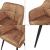 Set 4 scaune dining Birmingham maro cu cotiere, tapițate