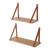 Set 2 rafturi de perete Utsira 48/60 x 20 x 30 cm, stejar maro