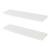 Set 2 rafturi de perete albe Stranda 80x20 cm, MDF si metal