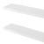 Set 2 rafturi de perete albe Stranda 80x20 cm, MDF si metal