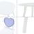 Set masă și 2 scaune pentru copii Siljan, alb/lila, design inimă