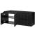 Masca lavoar dublu suspendata Skelbolu 160 cm neagra, cu Softclose