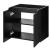 Dulap baie suspendat cu lavoar ceramic Skelbolu 60 cm, negru
