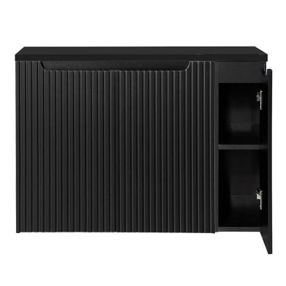 Masca lavoar baie suspendata Skelbolu, 3 usi, 100 cm, neagra