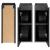 Dulap baie suspendat Skelbolu 20x60x40 cm, negru cu stejar