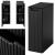 Dulap baie suspendat Skelbolu 20x60x40 cm, negru, front striat