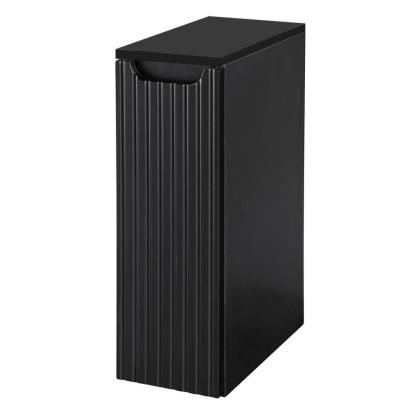 Dulap baie suspendat Skelbolu 20x60x40 cm, negru, front striat