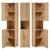 Set mobilier baie 60 cm Skelbolu cu lavoar și coloană, stejar