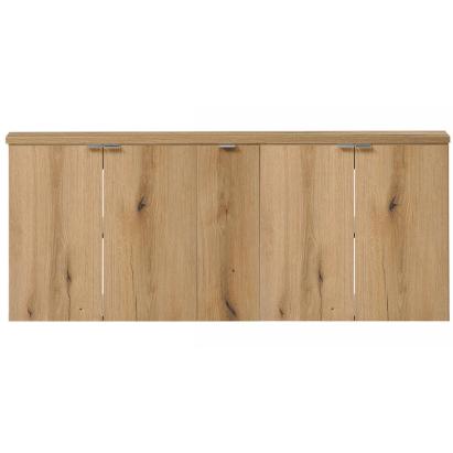 Dulap dublu suspendat pentru lavoar Skelbolu 140 cm, stejar