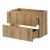 Lavoar suspendat Skelbolu 80 cm cu 2 sertare, aspect stejar
