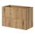 Lavoar suspendat Skelbolu 80 cm cu 2 sertare, aspect stejar