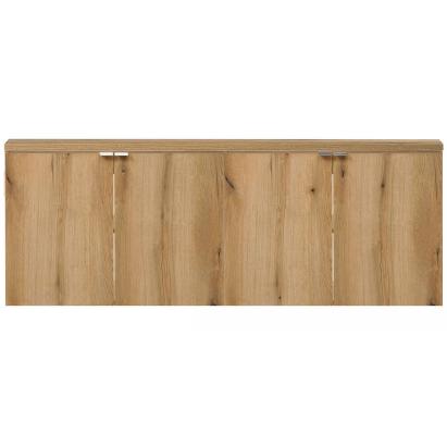 Dulap suspendat pentru lavoar dublu Skelbolu 160 cm, stejar