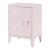 Noptieră metalică roz Inari cu ușă și raft interior, 57 x 40 x 30 cm