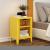 Noptieră metalică Inari galbenă cu ușă și raft interior, 57 x 40 x 30 cm