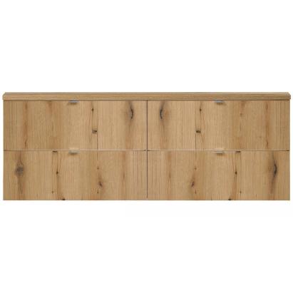 Dulap dublu suspendat pentru lavoar Skelbolu 160 cm, stejar