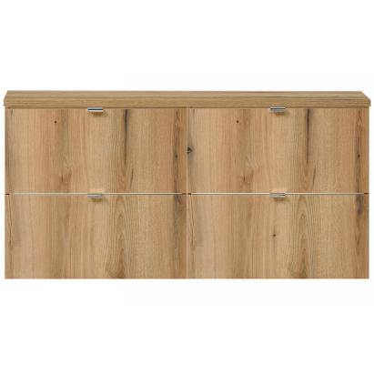 Dulap dublu pentru lavoar Skelbolu 120 cm, 4 sertare, stejar