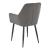 Set 4 scaune dining Hollola cu brațe, catifea gri închis, [en.casa]