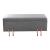 Banchetă cu spațiu de depozitare Dals, catifea gri, 100x40x42 cm