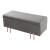Bancheta tapitata cu spatiu de depozitare Dals, catifea gri, 118 cm