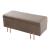 Bancheta cu spațiu de depozitare Dals, catifea maro, 118x40x42 cm