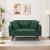 Canapea 2 locuri Midt verde din cord, 132x70x80,5 cm, [en.casa]