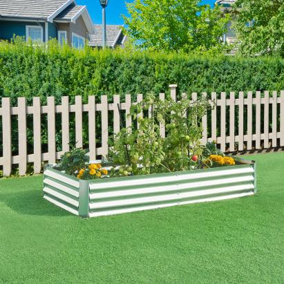 Strat înălțat Celano 180x90x30 cm din oțel zincat, argintiu