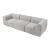 Canapea modulară 3 locuri Hurvas, bouclé gri, [en.casa]