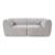 Modular Sofa 2-Sitzer Hurvas Bouclé Grau [en.casa]