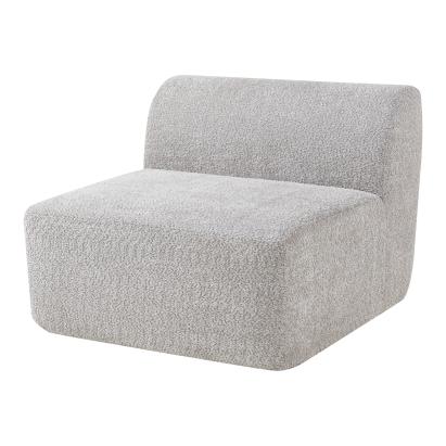 Sofa-Modul Hurvas Mittelelement Bouclé Grau [en.casa]