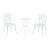 Set bistro de grădină Vena, 3 piese, aluminiu turnat, alb