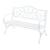 Bancă de grădină Utav din oțel alb, 127x53x79 cm, pentru 2-3 persoane