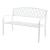 Bancă de grădină Opsasar din oțel alb, 127x53,5x88 cm